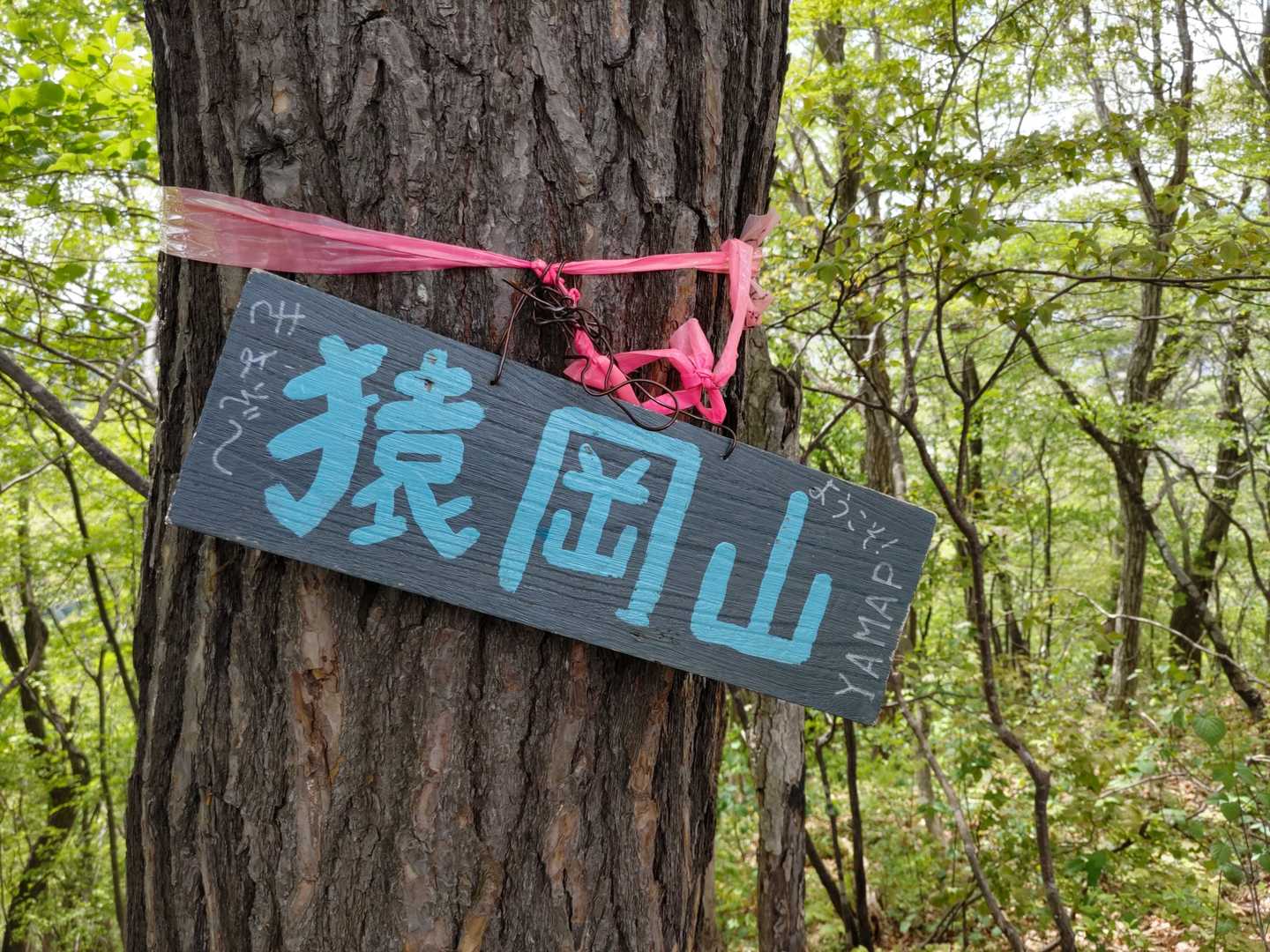 猿岡山山頂
YAMAPって書いてあります。