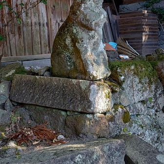 玉屋神社の狛犬…お猿さんみたい