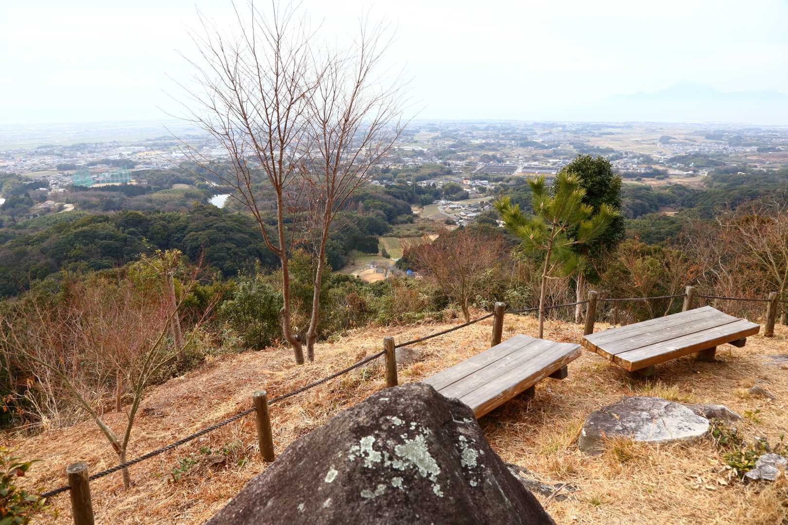 登ってきた方を見ると