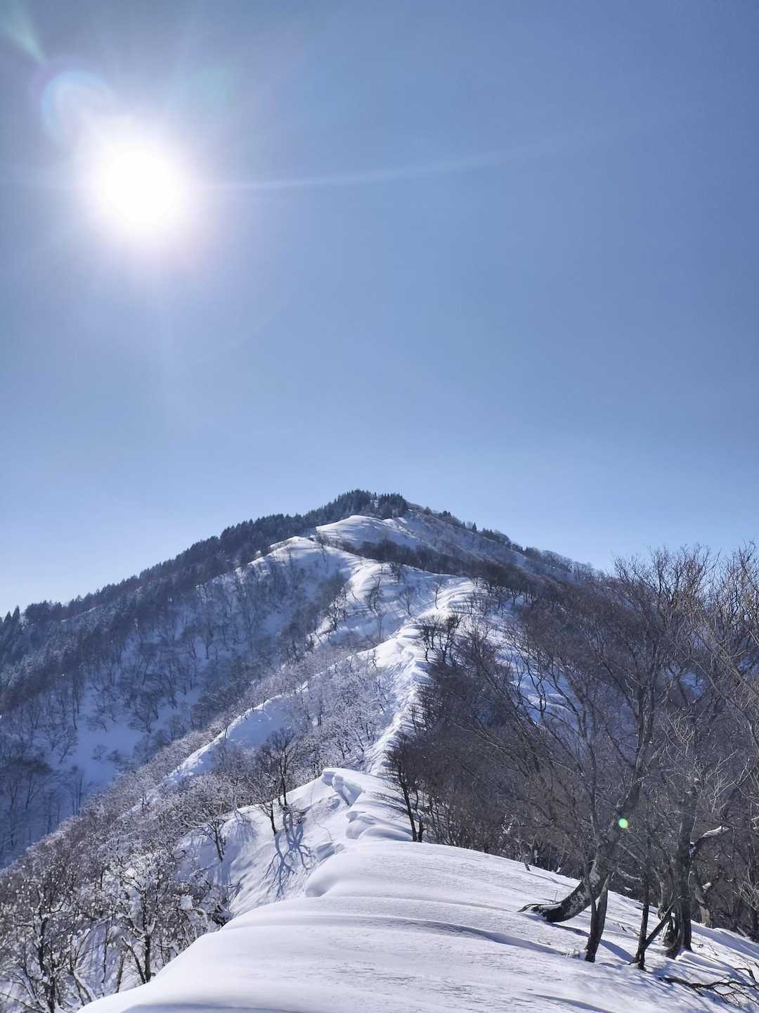 まず難所は鶴瓶岳手前のニセピークへのアタック😁