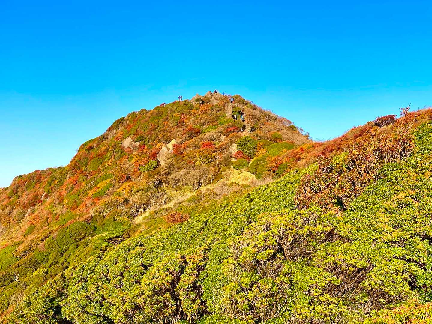 牧ノ戸峠-沓掛山-星生山-久住山-中岳-稲星山-稲星越-白 周回コースの写真