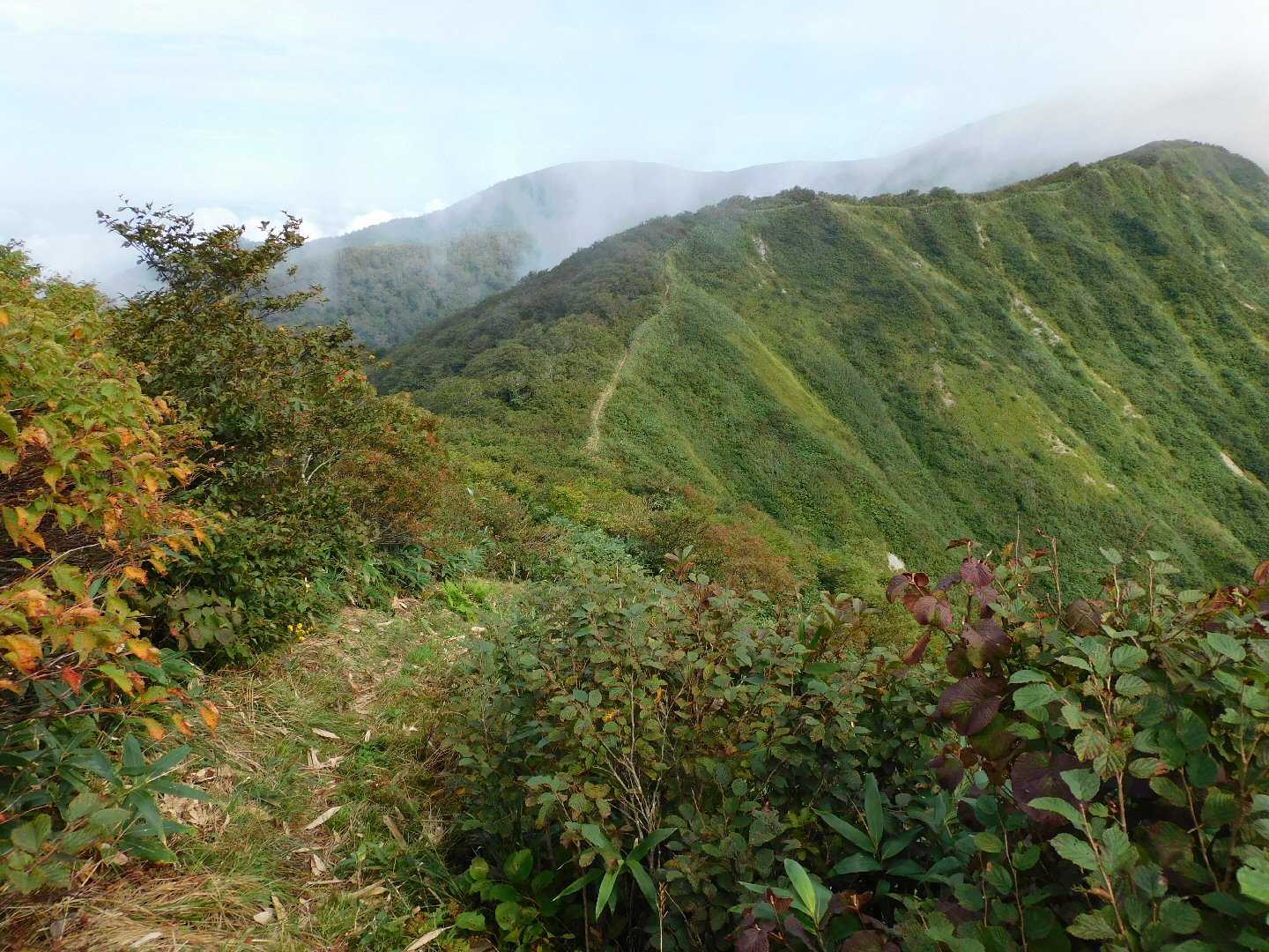 槍ヶ先-中先-火打岳 往復コースの写真