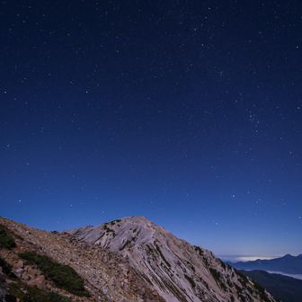 白馬鑓の空。
こちらも明るいです。