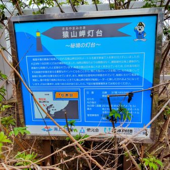 埋もれかけた
猿山灯台の説明