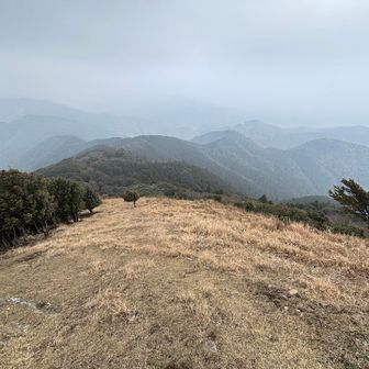 ふり返る。山頂付近は いきなり平尾台