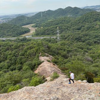 程なく私も登り、せっかくなので下りも体験しよっと、とザックを山頂にデポして下る🚶💨

これ足が引っ掛かったら大ピンチやなと思いつつも、重心を山側にしてれば手を付くよりもスムーズな感じ。怖いけど面白い😌