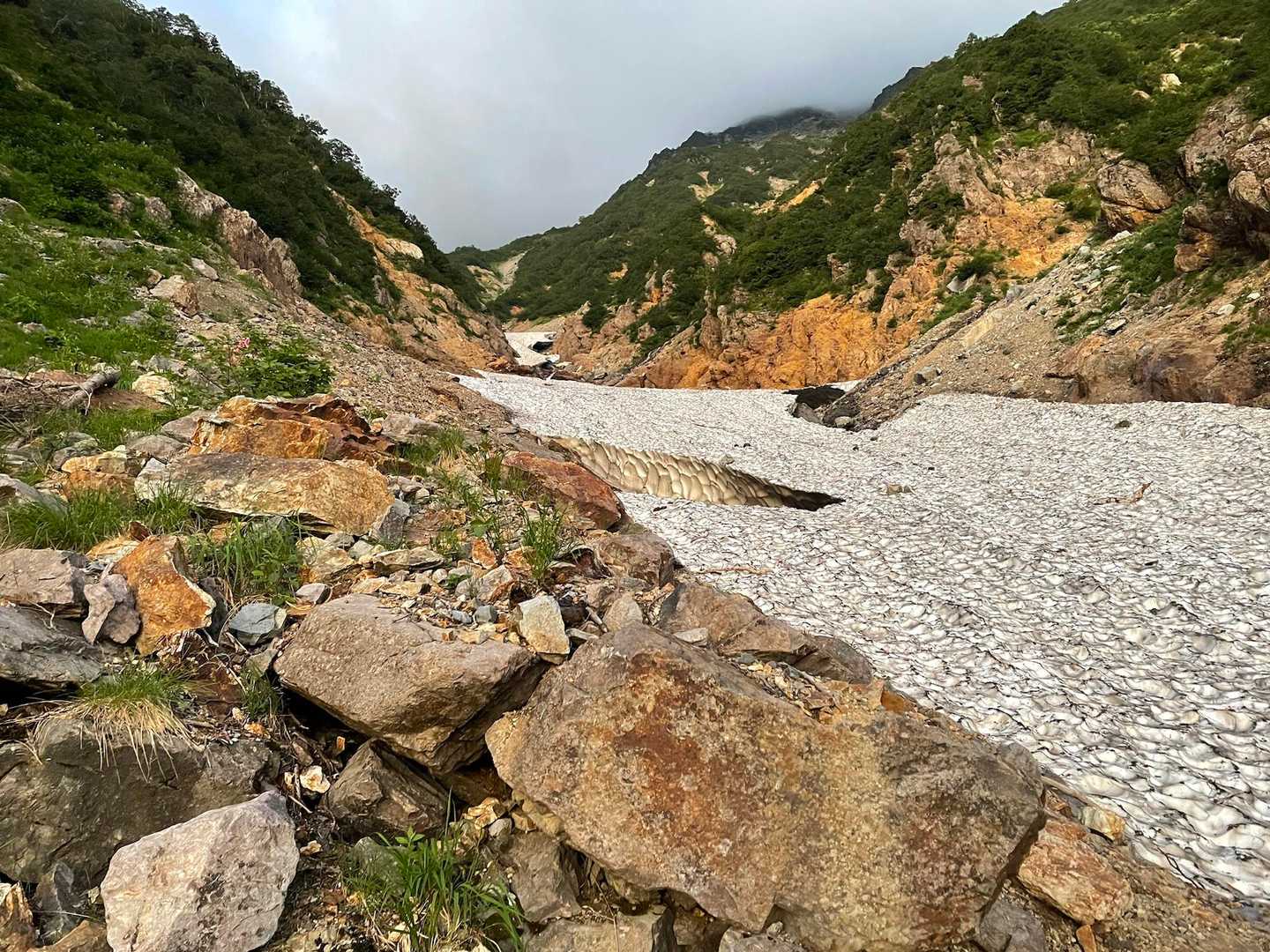 針ノ木岳 往復コース | 日本三大雪渓を踏み、黒部湖越しに剱岳と向かい合う頂の写真