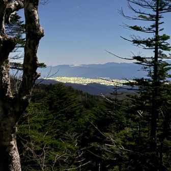 甲府盆地の夜景が綺麗