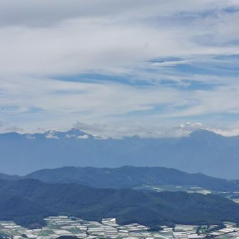 南アルプス！右から甲斐駒〜北岳・間ノ岳