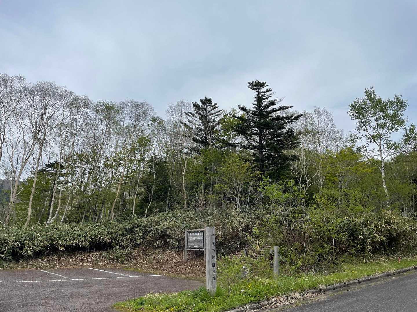 八間山の登山口。
ここで一旦、舗装路に。