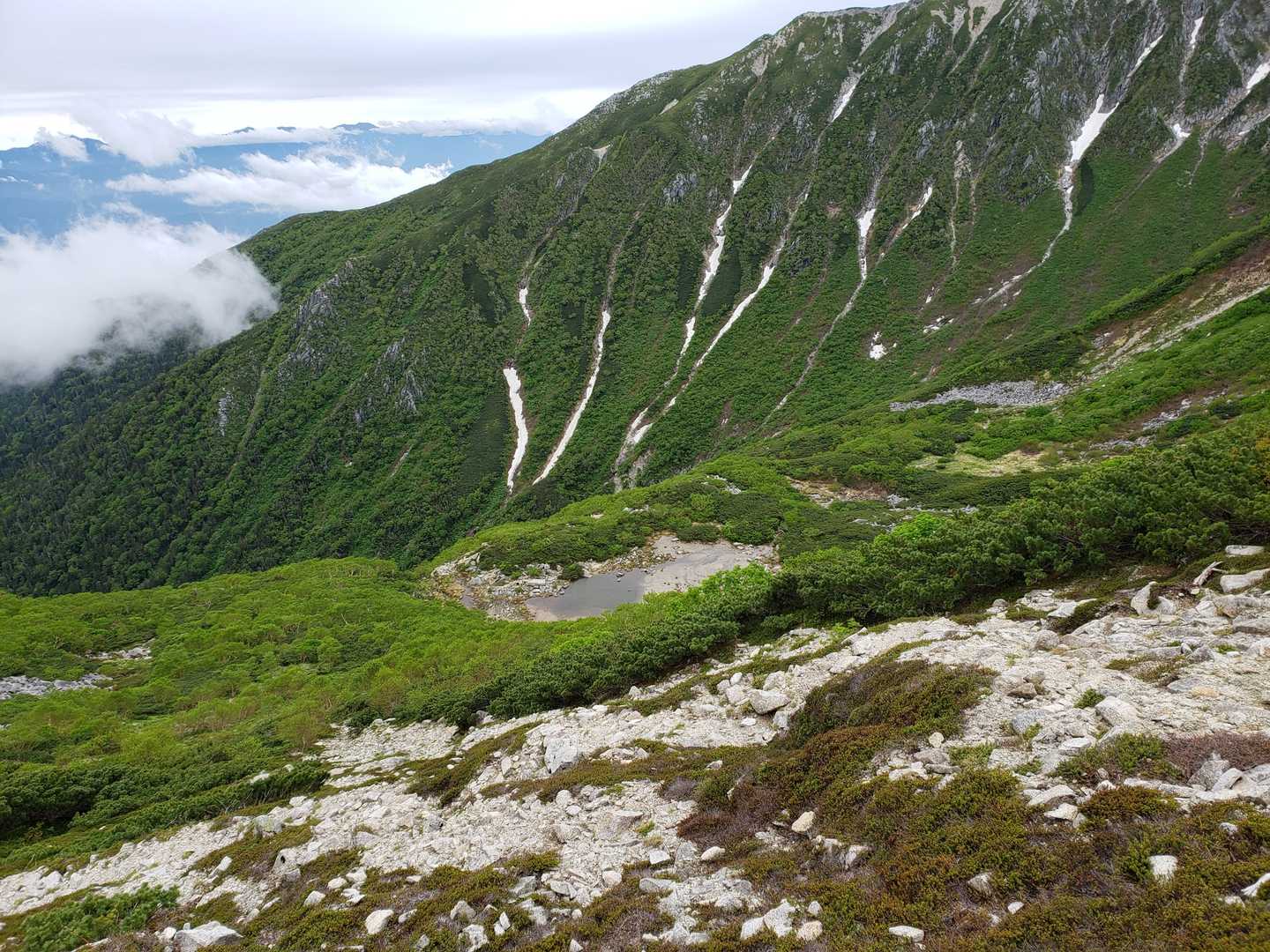 木曽駒ヶ岳(中央アルプス最高峰)富士山も見れた最高の眺望-2019-07-13 