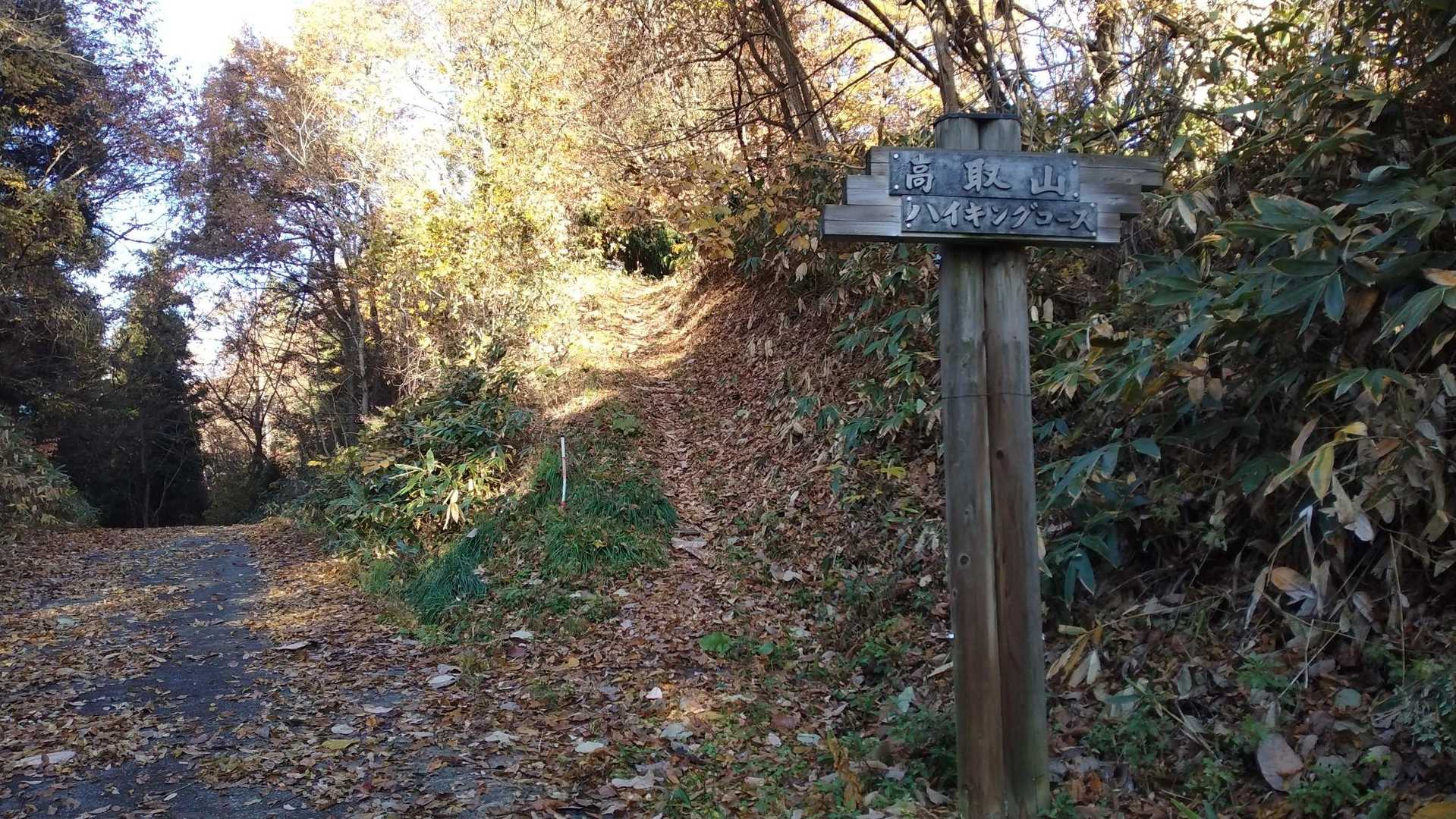 登山口です。
右側に登っていきます。