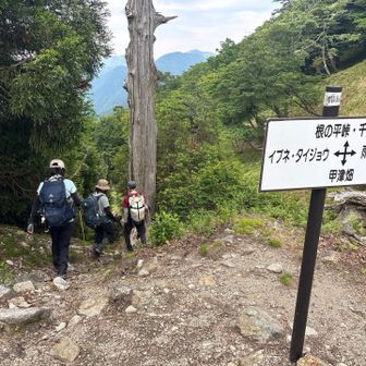 たなさんの天候の良い御在所岳山頂からの展望が観たいとのコメントに後押しされて御在所岳経由で下山します。