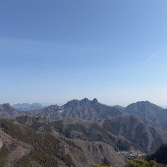 お気に入りの妙義山を眺めます