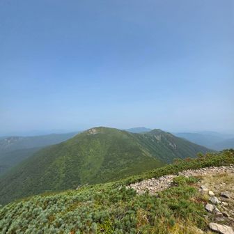 これから向かう前天塩岳▲