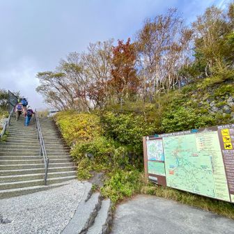 富士宮口五合目登山口でゴール