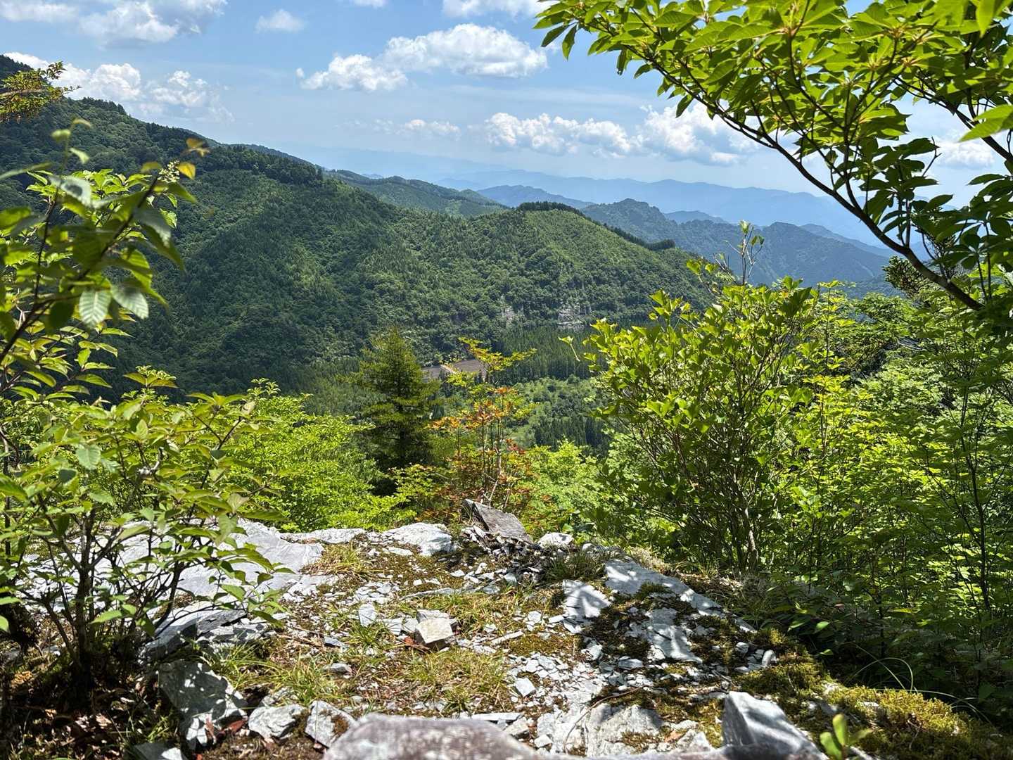 眺望の少ない下山途中　展望ポイント