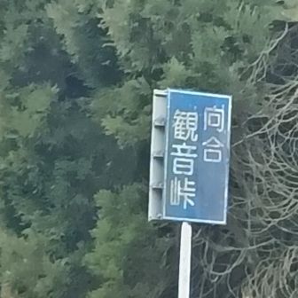 観音峠　この辺りは交通量も多いし歩道は無いし徒歩厨の敵みたいな道でした。