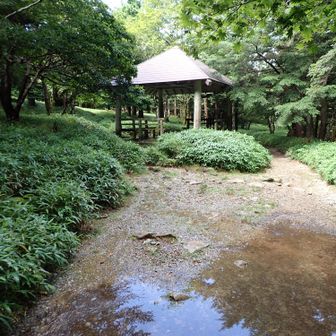東屋到着