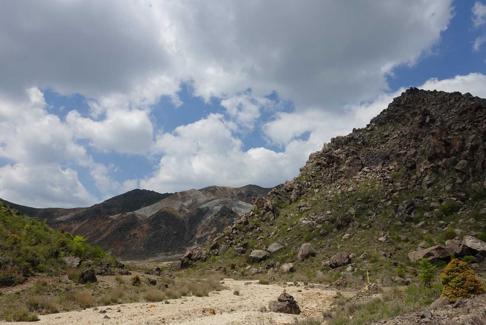 諏蛾守越-指山自然観察路入口-くじゅう登山口バス停-くじゅ 縦走コースの写真