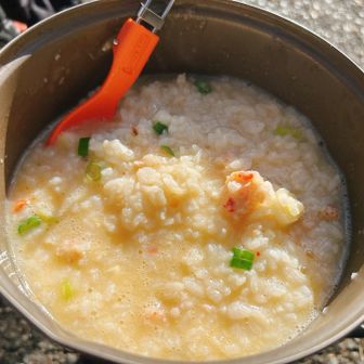 蟹缶で蟹雑炊🦀カニカニ♪