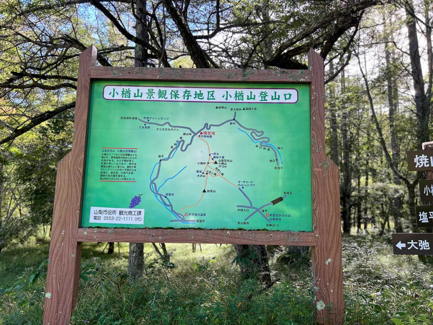 焼山峠-小楢山-小楢峠-大沢ノ頭-妙見山-妙見山-鼓川バス 縦走コースの写真