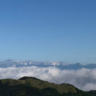 北アルプスには雲が☁️