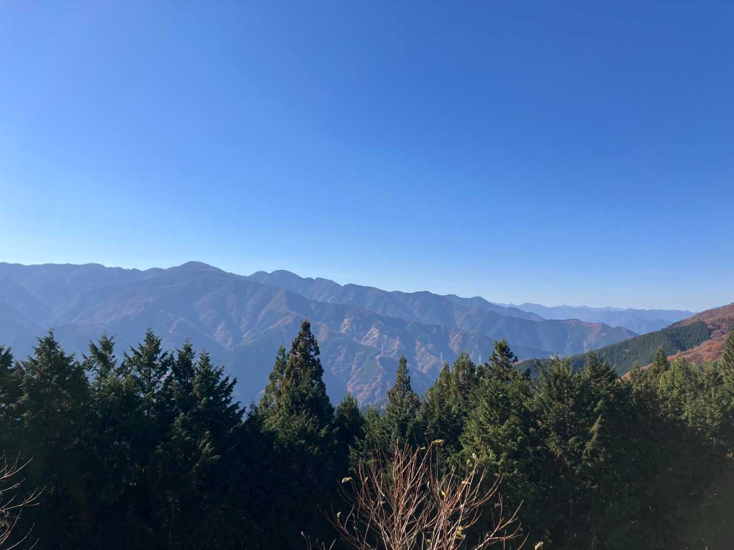 奥多摩の山並み✨