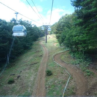 ゴンドラ🚡の下はマウンテンバイク🏍️コースになっている