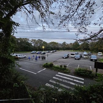 下の駐車場へ停めて