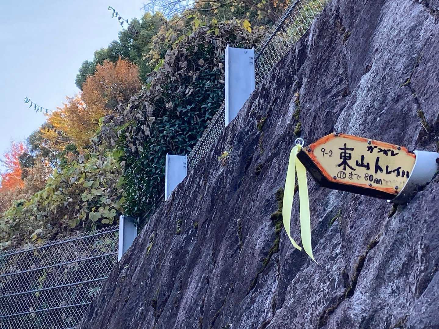 住宅地を歩いていたら…
ガンバレって応援がはいる🎗️