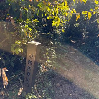 登山口の標識まできました
ここからスキー場跡の敷地を下るのがなかなか大変とのレポが多々ありました😅