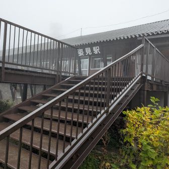 ロープウェイ姿見駅に到着です
お疲れ様でした😆
雷で1時間近く運休でずっと待ってました
下山客でごった返してました
半分近くは外国人でした