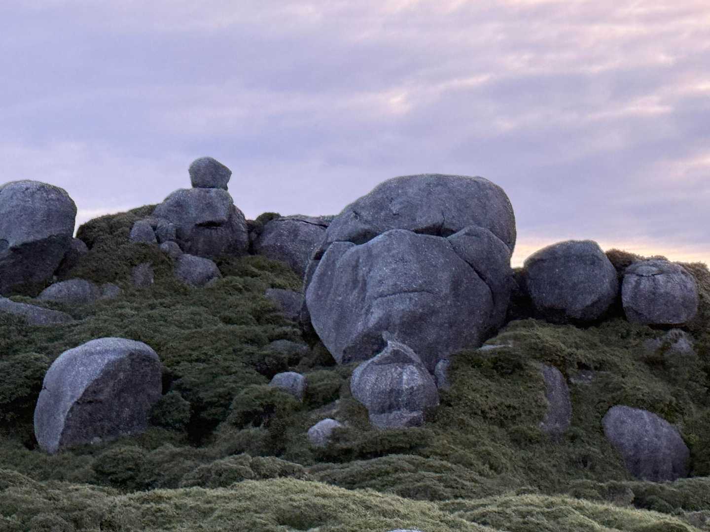 モアイ像🗿みたいな岩