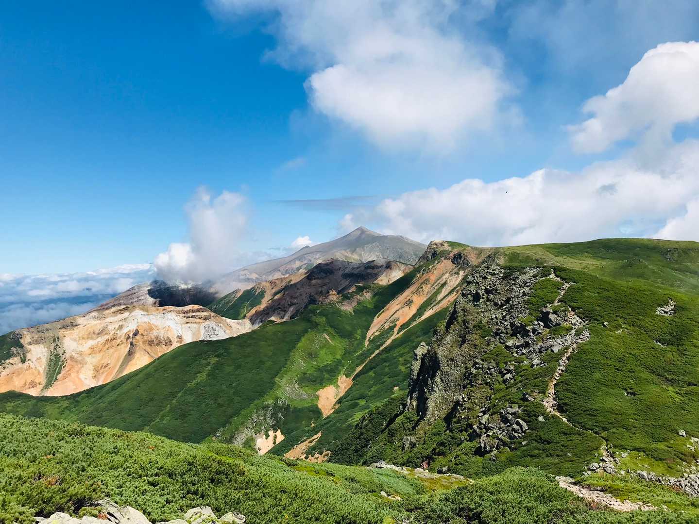 振り返って。十勝岳⛰見えてます🫡