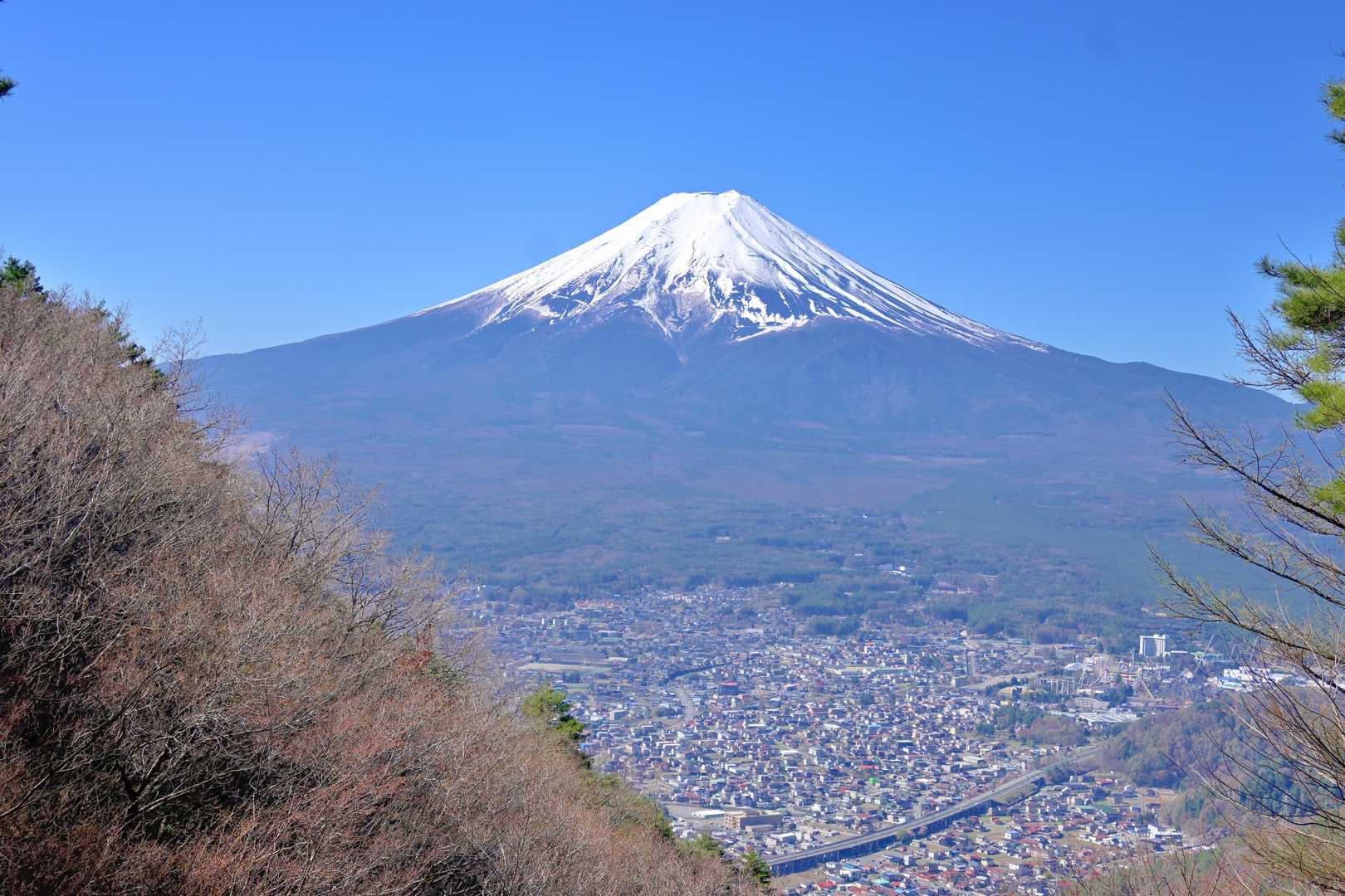 御殿のデッキから