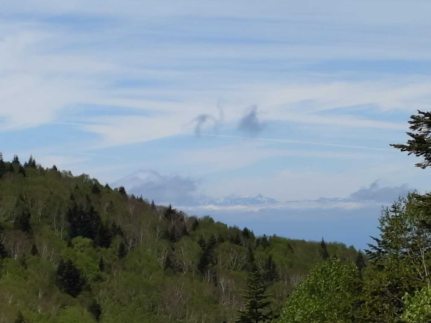 遠くに槍がみえる⛰️
