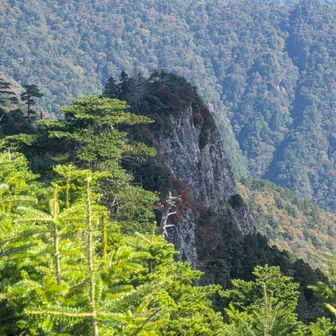 明星ヶ岳からみえる切り立った岩がめっちゃかっこいい！！