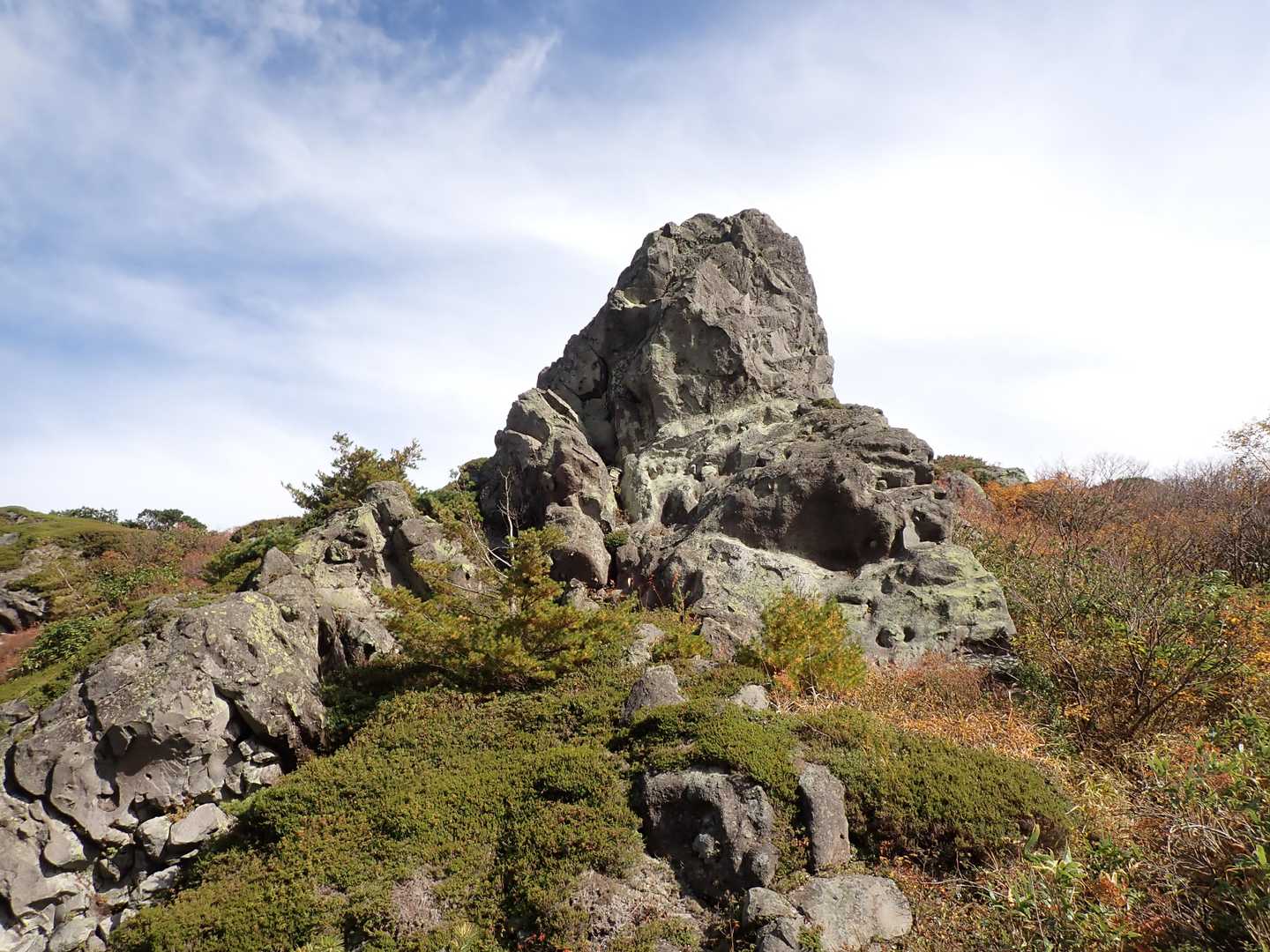 焼山登山口-ベコ谷地コース登り口-毛せん峠-名残峠-焼山 往復コースの写真