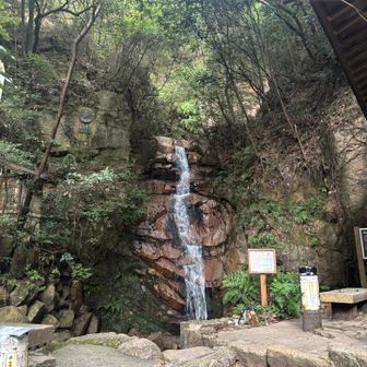 登山口なのにもう滝汗で休憩💦