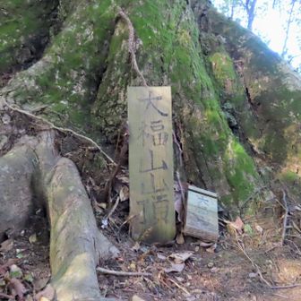 大福山の山頂に到着
山名版が地面に置かれていました。中々見つけることが出来ず山頂をキョロキョロしながら探しました😅