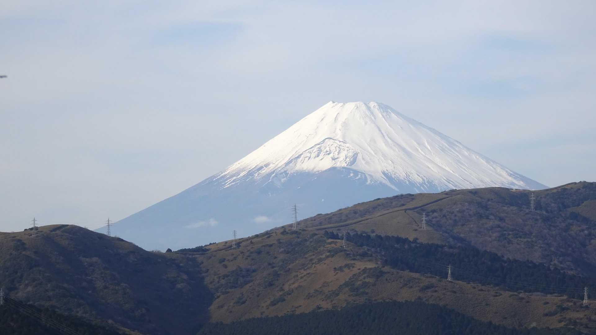 この写真は復路の時に撮影したものです　日金山で富士山を堪能したけど、何度見ても富士山はテンションを上げてくれます⤴️