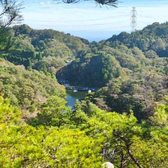 頂上から穂高湖
