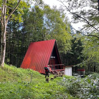 小屋🛖に着