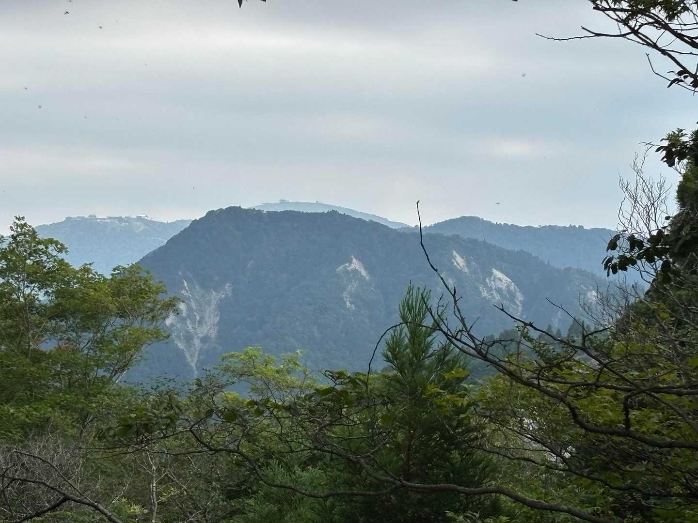 3座目、グレーピークの「次郎坊山⛰️982m」⁉️付近から👍5月末に登った堂満岳がど〜んと⛰️かっこいい😎
