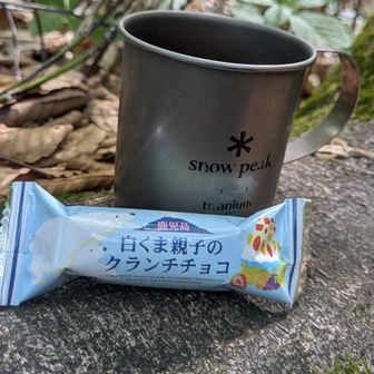 戻り、これから始まるアップダウン激しい大長山

その前にちょいと休憩ｼﾏｼｮ
開聞岳に行ったきみちゃんからのお土産