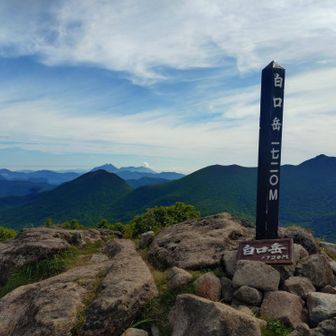 で、白口岳です！で、下ります！