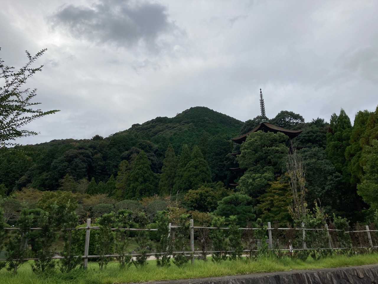 戻ってきた瑠璃光寺五重塔と大蔵山⛰