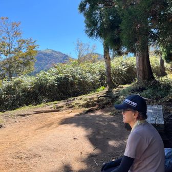 奥に山頂が見えてます💪