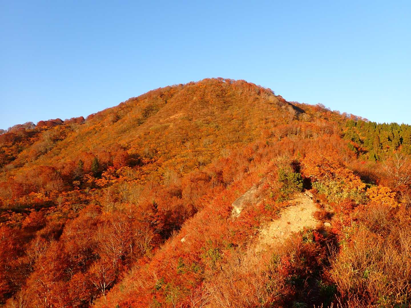 袴腰山のモルゲンロート